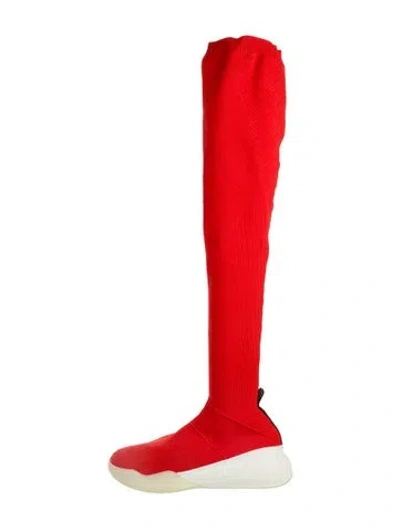 Pre-owned Stella Mccartney Sock Boots In Red