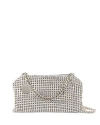 Stella Mccartney Soft All Over Crystal Clutch In Silver
