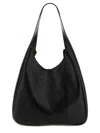 Stella Mccartney Black Leather Hobo Bag With Logo Women