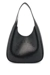 Stella Mccartney Stella Mc Cartney Black Leather Hobo Bag With Logo