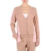 Stella Mccartney Soft Tonal Mix Logo-strap Panelled Cardigan
