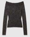 Stella Mccartney Long-sleeve Sparklinh Top With Sequins In Black