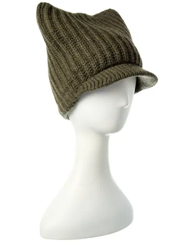 Stella Mccartney Soft Volume Cashmere & Wool-blend Hat In Green