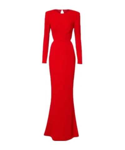 Stella Mccartney Solid Crêpe Gown In Red