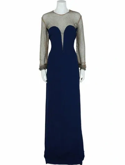 Pre-owned Stella Mccartney Solid Evening Gown W/ Tags In Blue