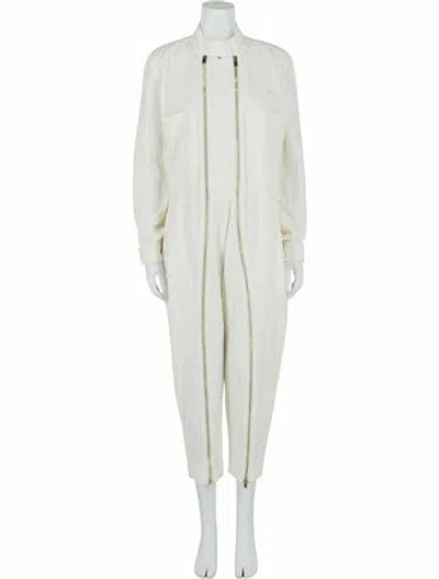 Pre-owned Stella Mccartney Solid Jumpsuit W/ Tags In White
