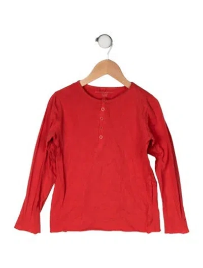 Pre-owned Stella Mccartney Babies' Solid Long Sleeve Top In Red