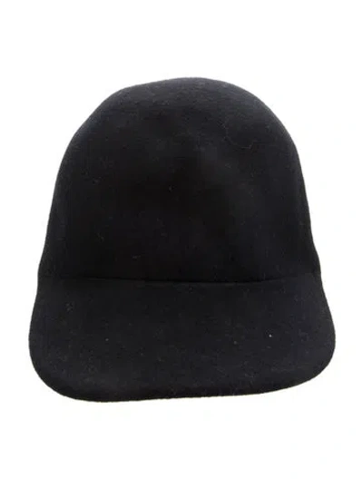 Pre-owned Stella Mccartney Solid Wool Hat In Blue