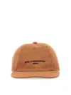 Stella Mccartney Caramel Cotton Blend Baseball Cap In Beige
