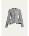 Stella Mccartney Speckled Wool-blend Tweed Jacket In Multi