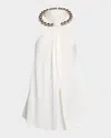 Stella Mccartney Sphere Embellished Halter Top In White