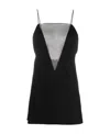 Stella Mccartney Illusion Neck Compact Crepe Camisole In Black