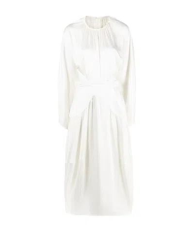 Stella Mccartney Split-back Balloon-sleeve Tulip Dress In White