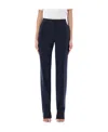 Stella Mccartney Split Cuff Straight-leg Pants In Black