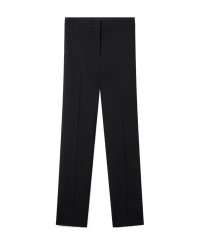 Stella Mccartney Split Cuff Straight Leg Trousers In Black