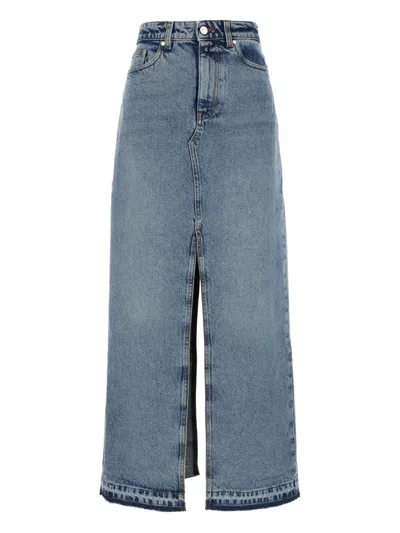 STELLA MCCARTNEY SPLIT-DETAIL DENIM SKIRT