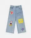 Stella Mccartney Sponge Bob Graphic Denim Jeans In Blue