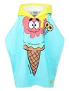 Stella Mccartney Sponge Bob Hooded Towel In Blue