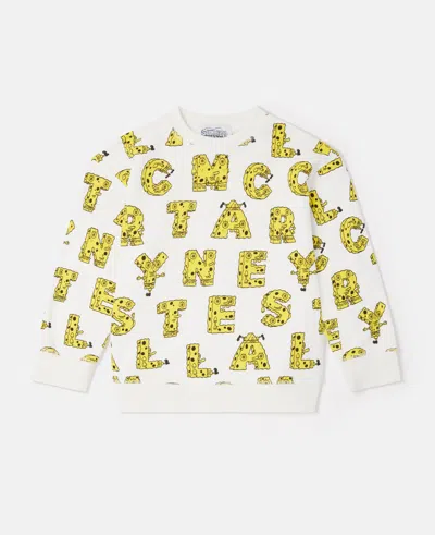 Stella Mccartney Spongebob Graphic Sweatshirt In Cream/yellow