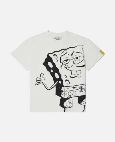 Stella Mccartney Spongebob Graphic T-shirt In Cream