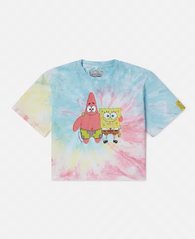Stella Mccartney Sponge Bob Graphic Tie-dye T-shirt In Multicolour
