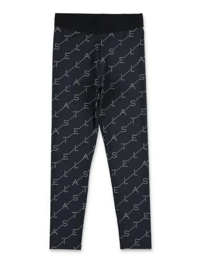 Stella Mccartney Sporty Logo Print Leggings For Girls In Black