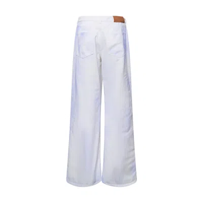 Stella Mccartney Sprayed White Mid Waist Wide Jeans