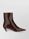 Stella Mccartney Spur Vegan Leather Ankle Booties In Burgundy