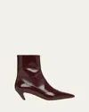Stella Mccartney Spur Vegan Leather Ankle Booties In Burgundy