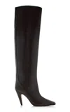 Stella Mccartney Spur Vegan-leather Knee Boots In Brown