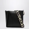 Stella Mccartney Square Crossbody Bag With Logo In Black