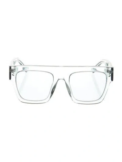 Pre-owned Stella Mccartney Square Clear Sunglasses In Blue