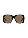 Stella Mccartney Black Oversized Square Sunglasses In 01e - Black