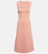 Stella Mccartney Square-neck Midi Dress In Rose