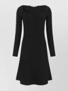 Stella Mccartney Square Neckline A-line Silhouette Long Sleeves Dress