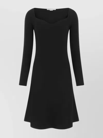 Stella Mccartney Square Neckline A-line Silhouette Long Sleeves Dress