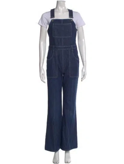 Pre-owned Stella Mccartney Square Neckline Jumpsuit In Blue