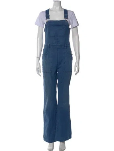 Pre-owned Stella Mccartney Square Neckline Jumpsuit In Blue