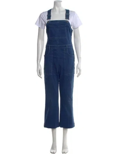 Pre-owned Stella Mccartney Square Neckline Jumpsuit In Blue