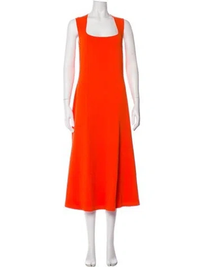 Pre-owned Stella Mccartney Square Neckline Long Dress W/ Tags In Orange