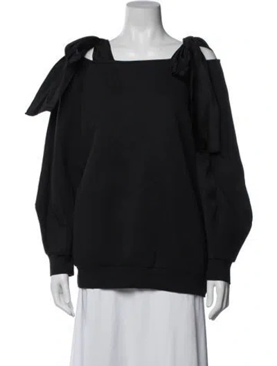 Pre-owned Stella Mccartney Square Neckline Long Sleeve Sweatshirt In Black