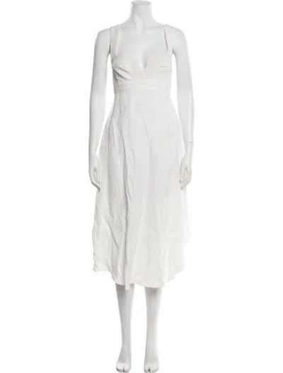 Pre-owned Stella Mccartney Square Neckline Midi Length Dress W/ Tags In Neutral