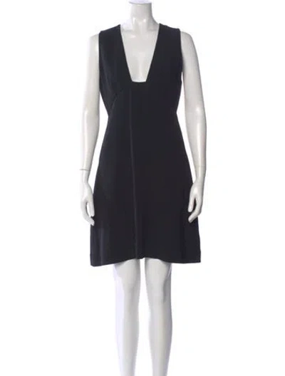 Pre-owned Stella Mccartney Square Neckline Mini Dress In Black