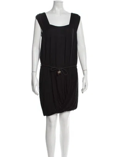 Pre-owned Stella Mccartney Square Neckline Mini Dress In Black
