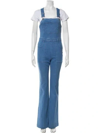 Pre-owned Stella Mccartney Square Neckline Overalls In Blue