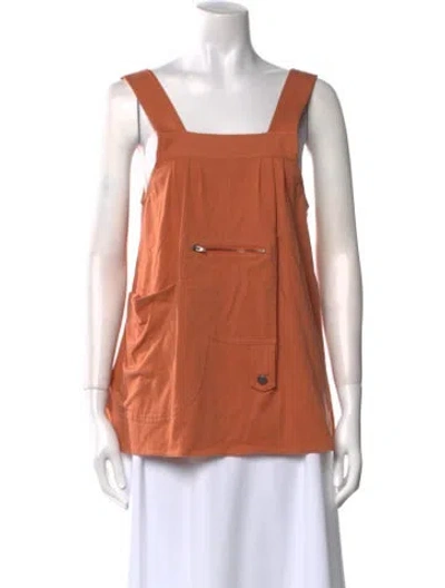 Pre-owned Stella Mccartney Square Neckline Sleeveless Top In Neutral