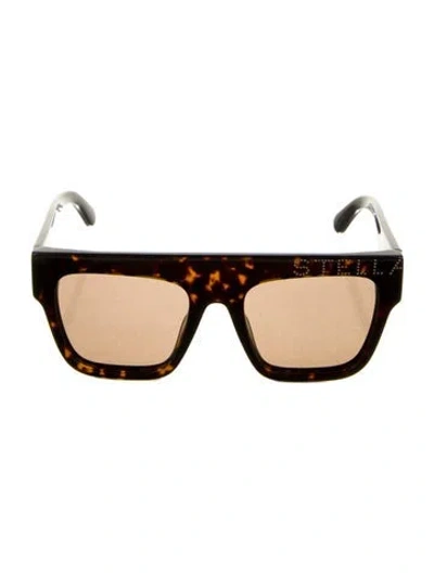 Pre-owned Stella Mccartney Square Tinted Sunglasses In Brown