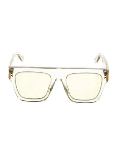 Pre-owned Stella Mccartney Square Tinted Sunglasses In Clear/yellow