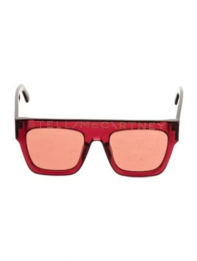Pre-owned Stella Mccartney Square Tinted Sunglasses W/ Tags In Red