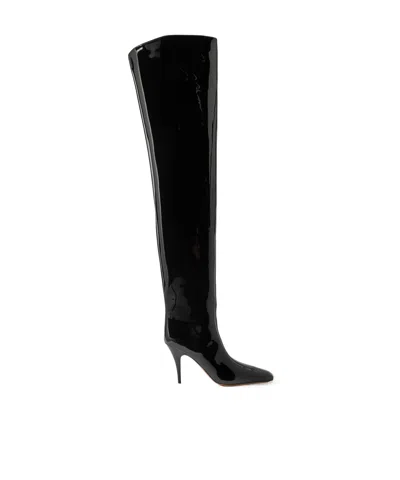 Stella Mccartney Glossed Over-the-knee Boots In Black